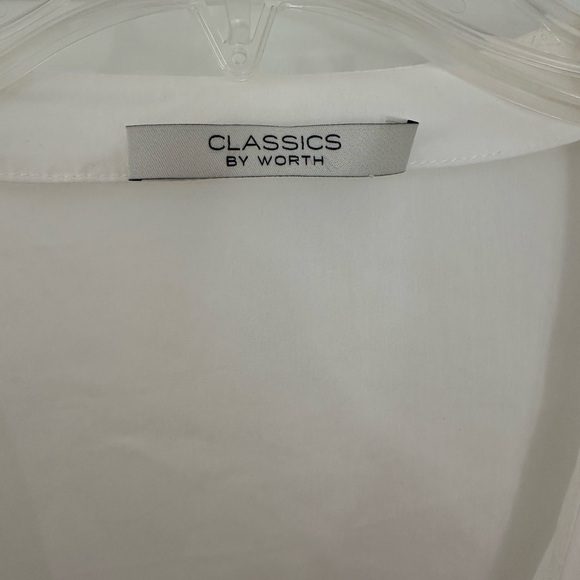 Classics by Worth white wrap cotton shirt - Picture 2 of 2